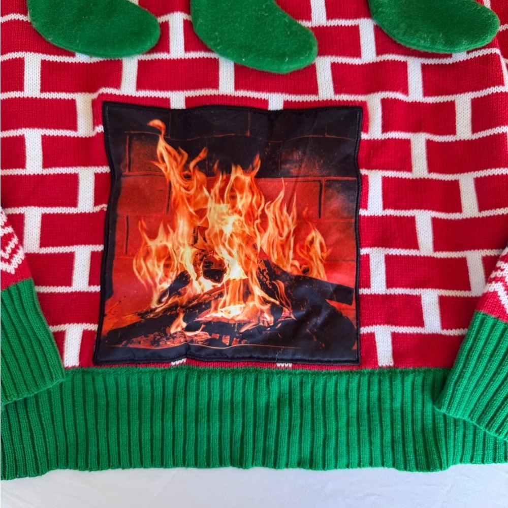 Well Hung Spencers Christmas Sweater - Red/Green - Picture 4 of 7